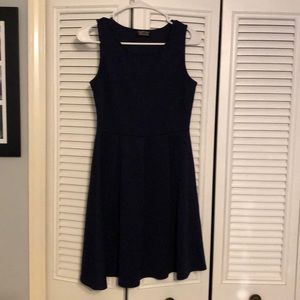 Sleeveless Navy Blue Dress